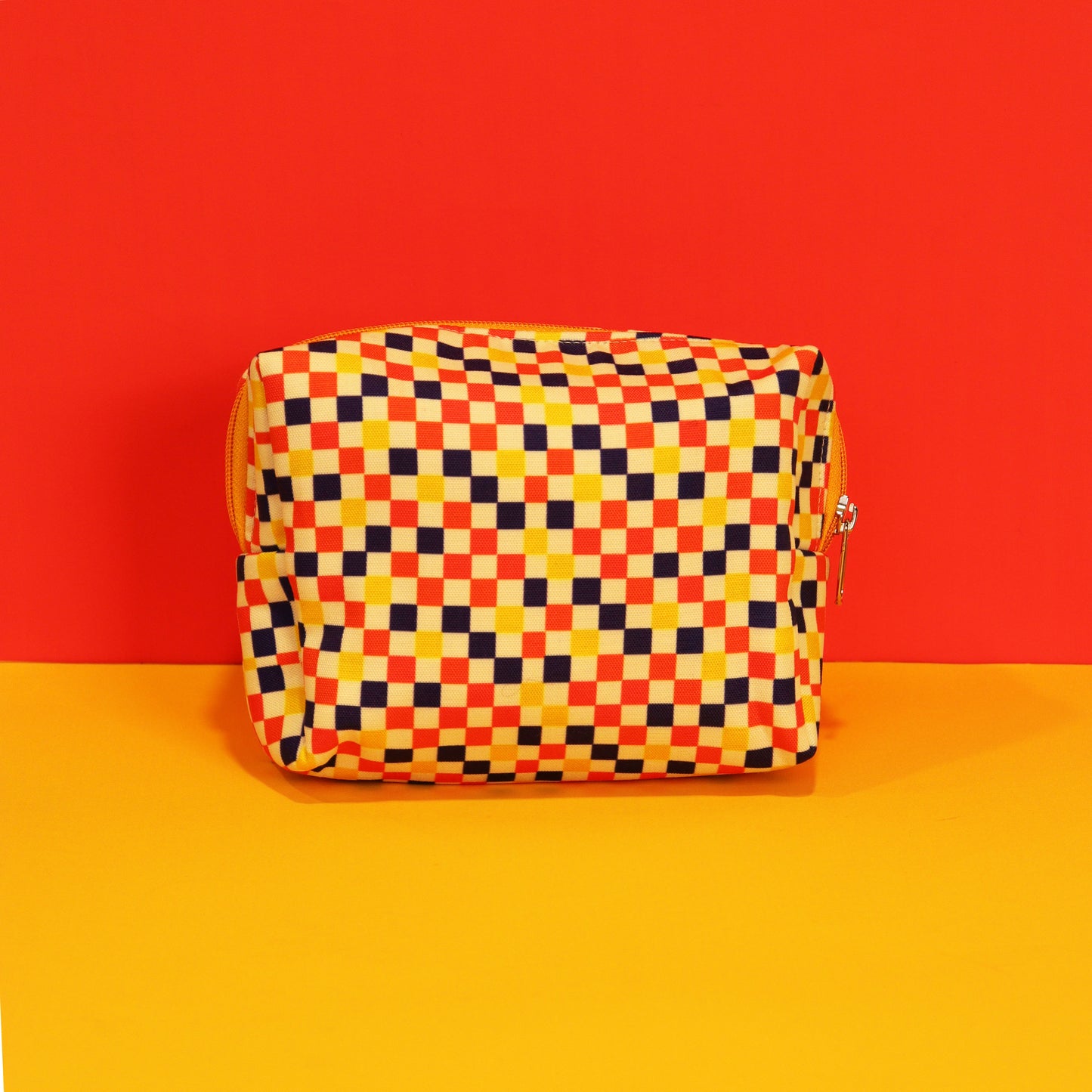 Checkered Grid Pouch