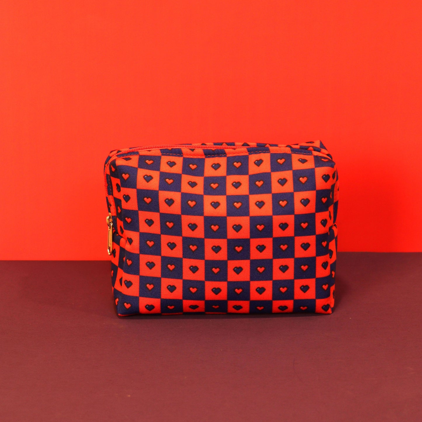 Binary Hearts Grid Pouch
