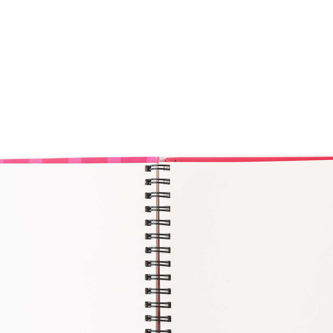 A5 Hard Bound Spiral Journal - Small Pink Pixels