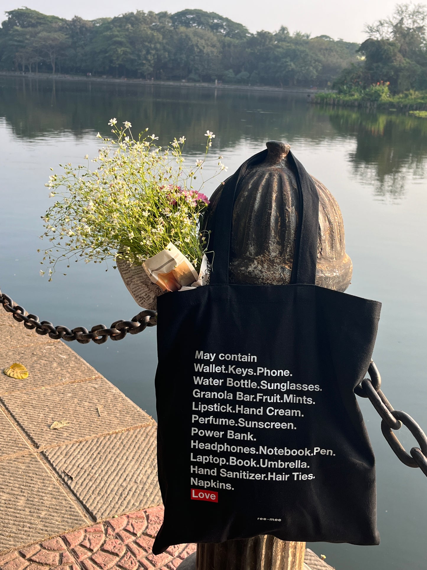 Black Tote Bag - May Contain Things