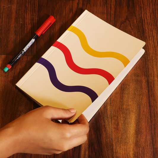 A5 Soft Bound Journal - Coloured Waves