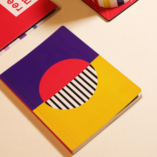 A5 Soft Bound Journal - Red Spiral Circle