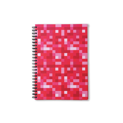 A5 Hard Bound Spiral Journal - Small Pink Pixels