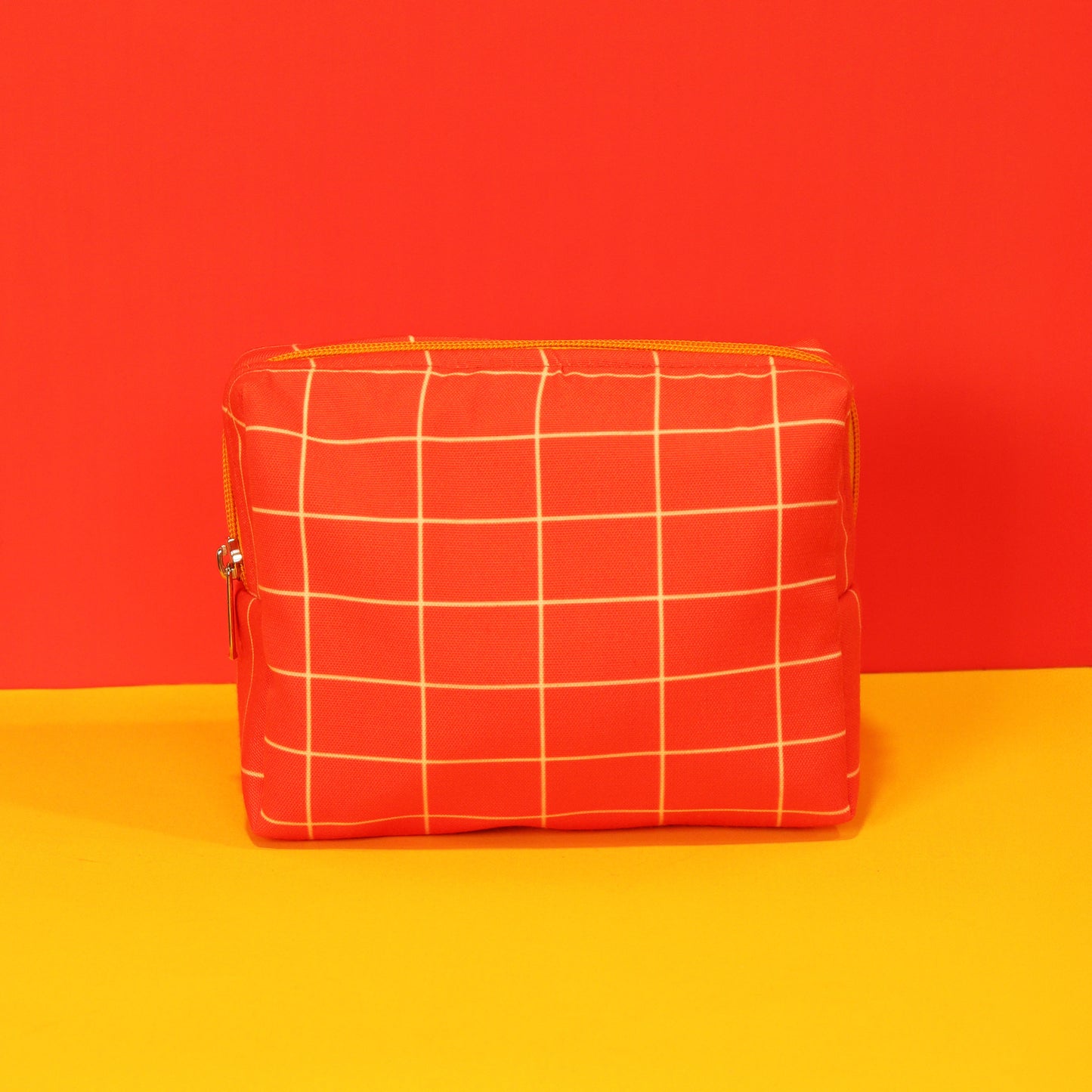 Pink Grid Pouch