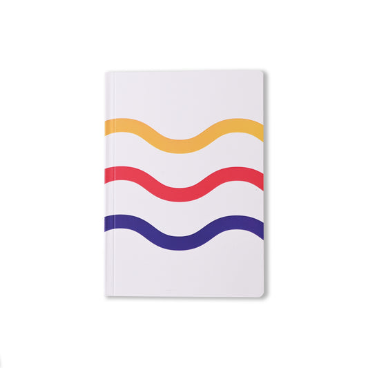 A5 Soft Bound Journal - Coloured Waves