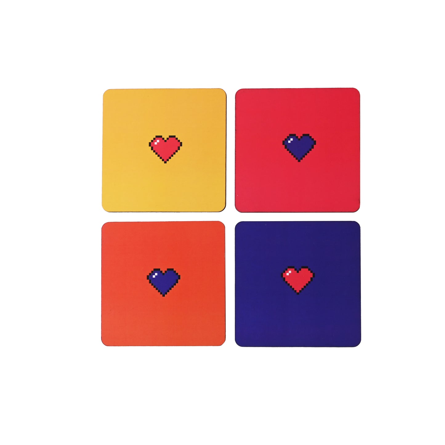 Coasters - Binary Hearts (Set of 4)