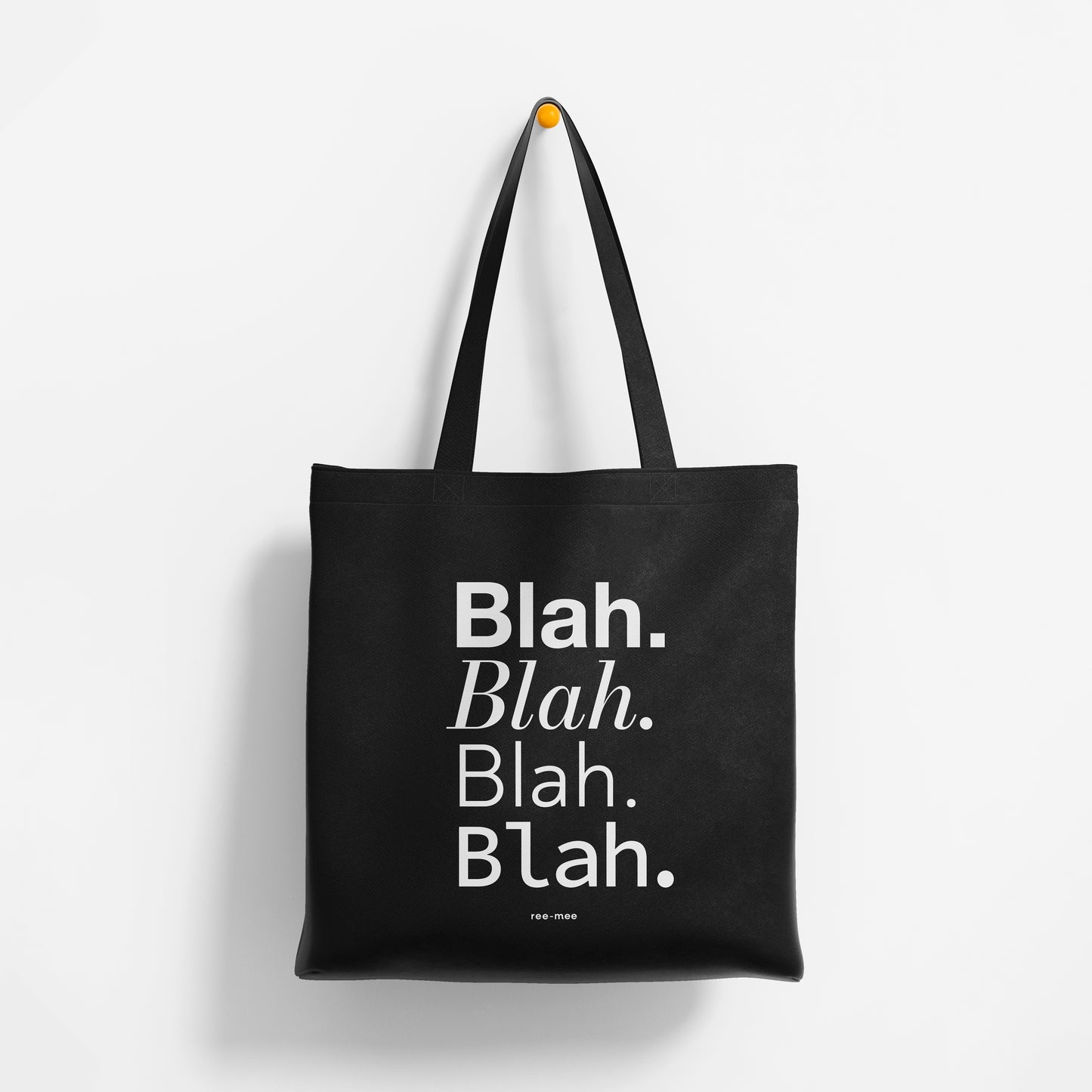 Black Tote Bag - Blah Blah