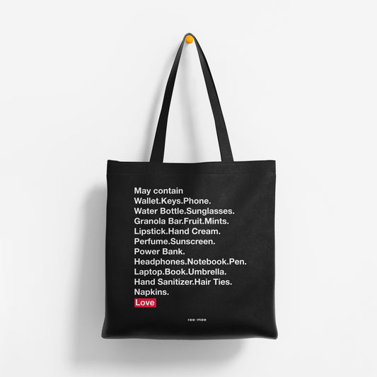 Black Tote Bag - May Contain Things