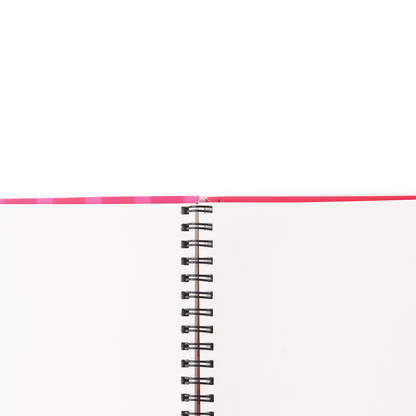 A5 Hard Bound Spiral Journal - Small Pink Pixels