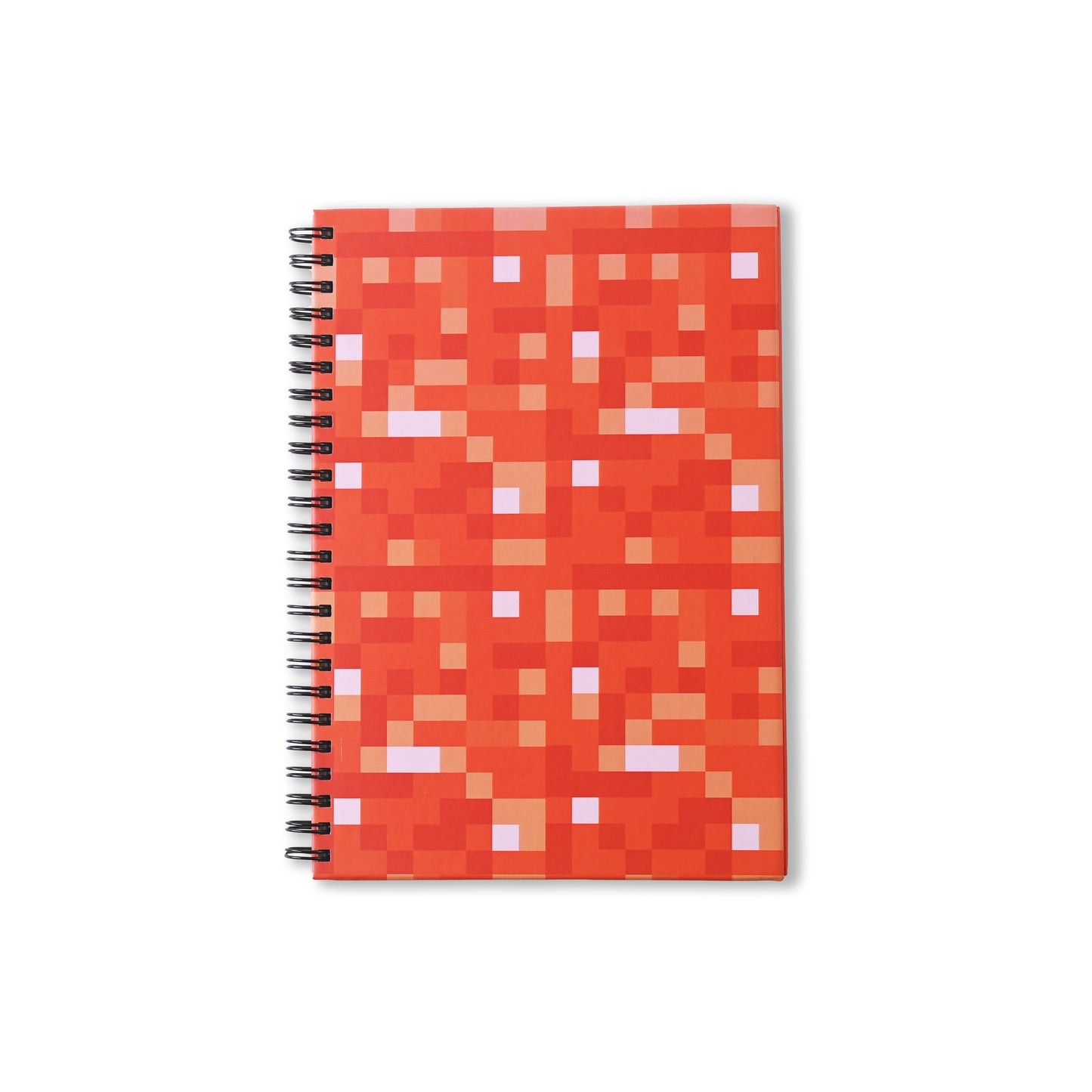 A5 Hard Bound Spiral Journal - Small Orange Pixels