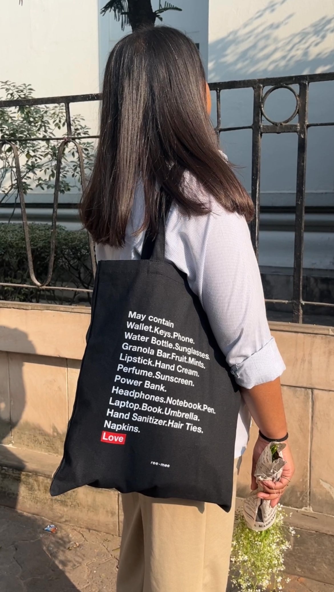 Black Tote Bag - May Contain Things