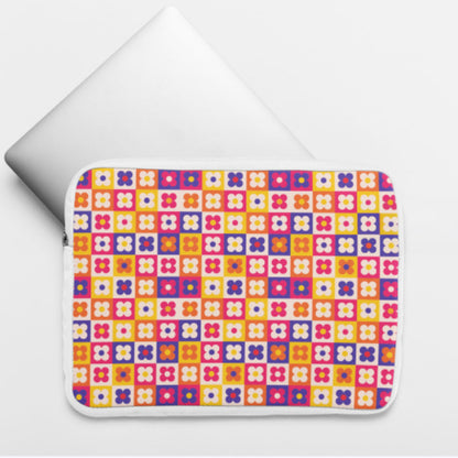 Floral Grid Laptop Sleeve