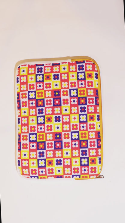 Floral Grid Laptop Sleeve